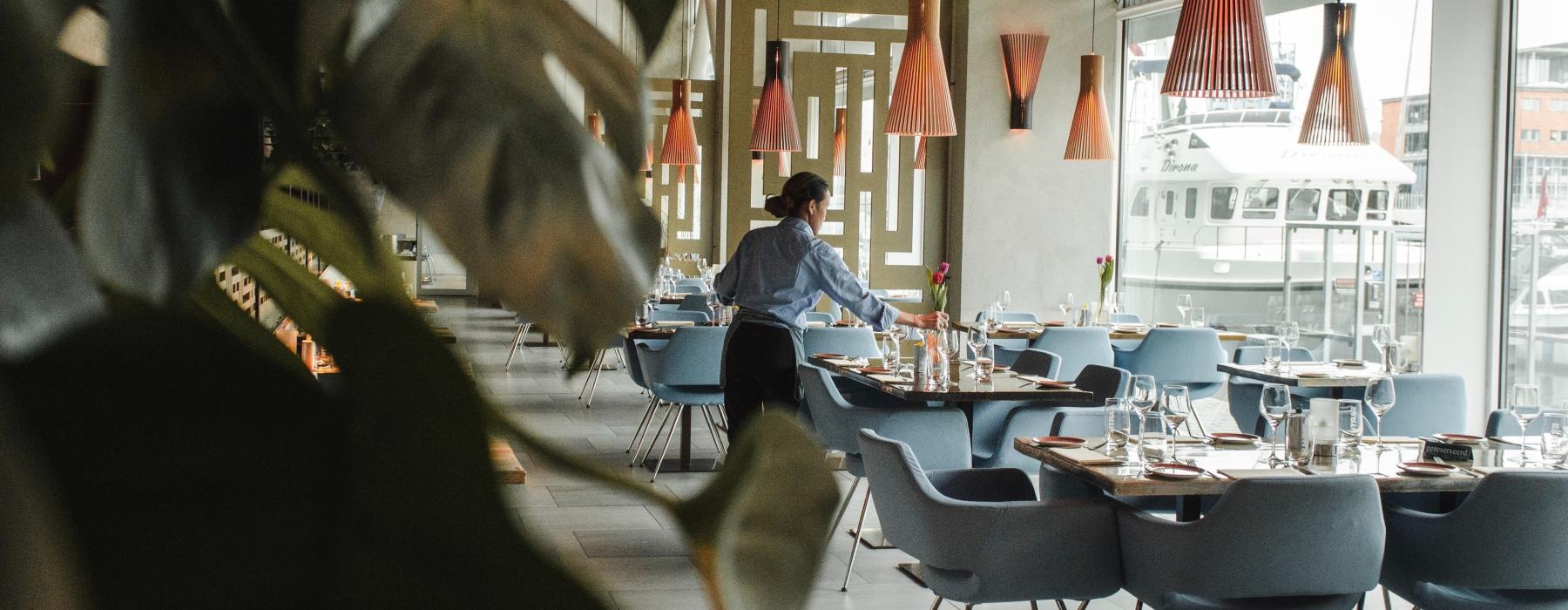 a person sitting at a table